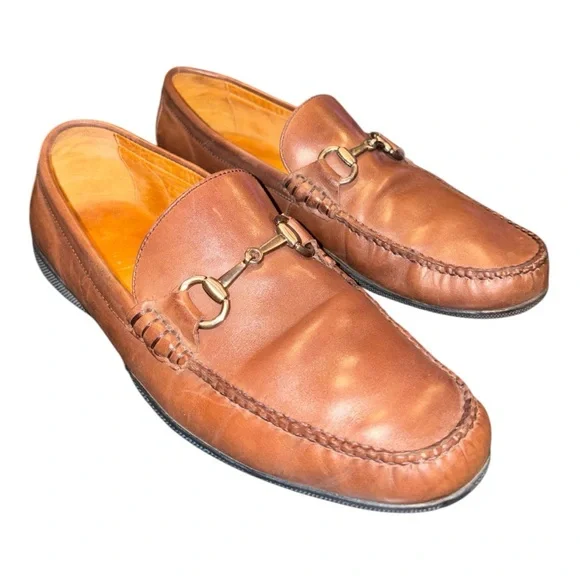 Peter Millar Mens Brown Horsebit Loafers Driving Shoes Leather Slip On Size 10 Peter Millar Mens Sz 11m Brown Leather Horse Bit Slip on  main image 4